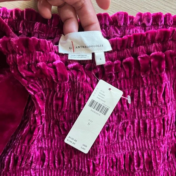 NWT Anthropologie velvet top - Picture 3 of 9